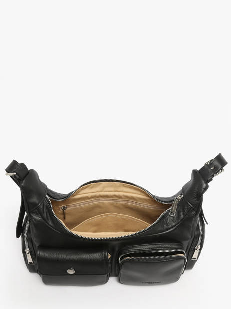 Schoudertas Soft Caramella Leder Lancaster Zwart soft caramella 7 ander zicht 3